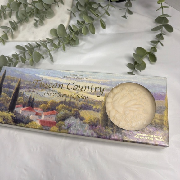 Olive Scented Soap  Saponificio Artigianale Tuscan County 3 Bars 4.4oz - Picture 7 of 7